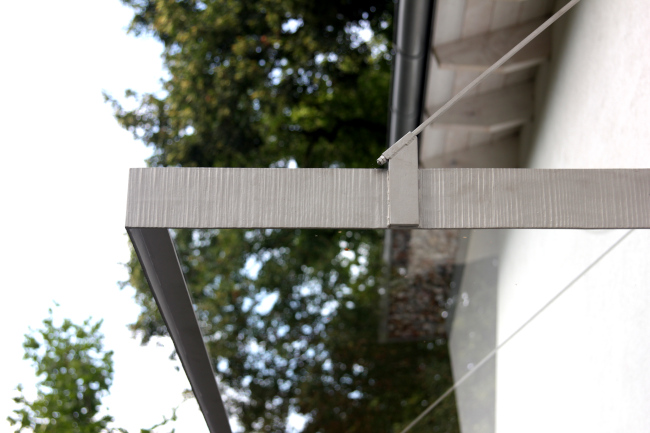 vordach glas geschmiedete struktur